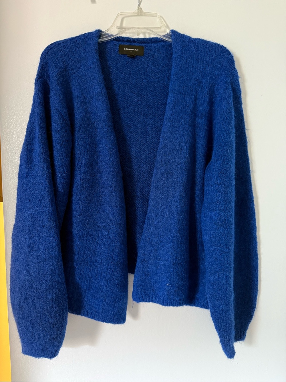 Banana Republic Open-Front Royal Blue Mohair-Blend Cardigan